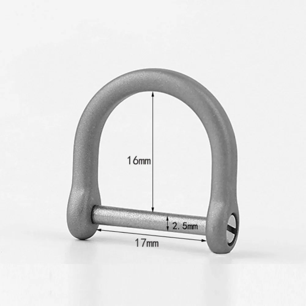 Titanium Alloy Horseshoe Buckle Shackle Key Ring – 10 Styles Titanium Shackle Buckle HIP