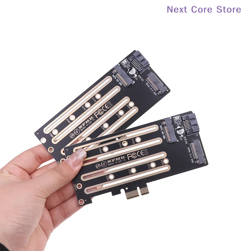 NVMe M.2 to PCIe X4 & SATA Dual-Purpose Adapter with Bracket SSD Adapter Card HIP