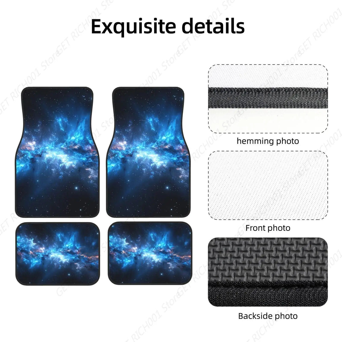 Blue Galaxy Car Floor Mats Set of 4 – Front & Rear Car Floor Mat Set HIP