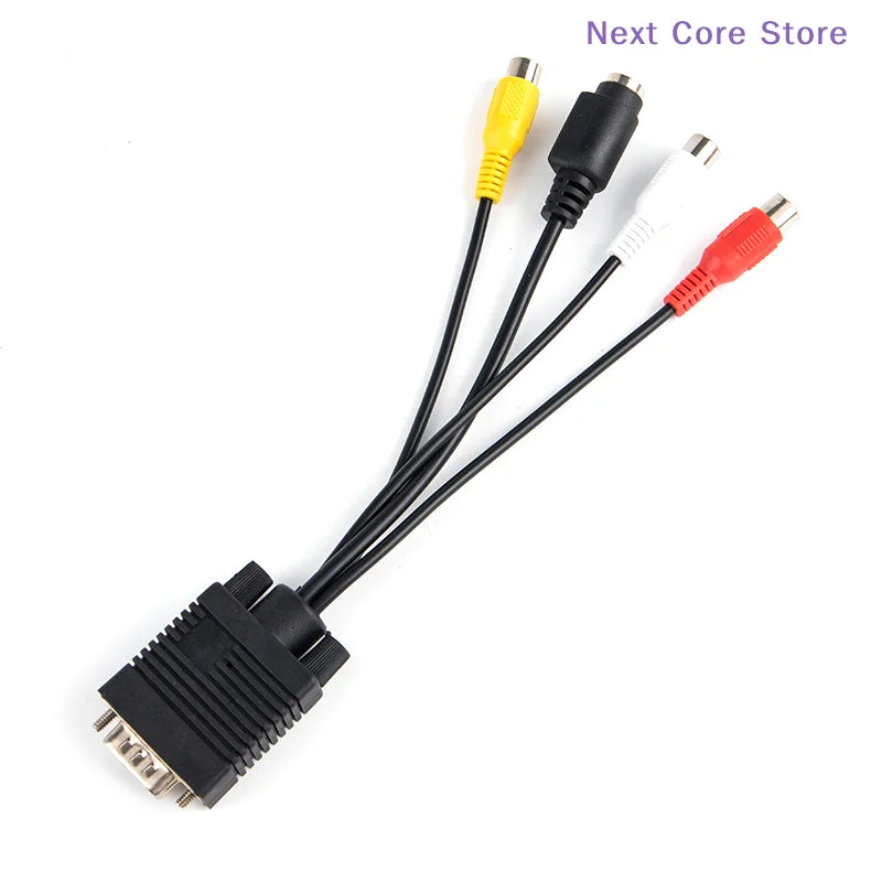VGA to S-Video & AV TV-Out Converter Cable Adapter Video Converter Cable HIP
