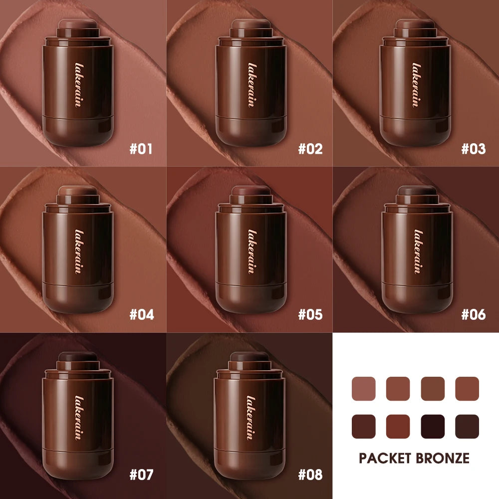 Contour Stick Packet Bronzer Cream Stick Blush & Bronzer with Highlight Brush Long-Lasting Makeup For 3D Face Contour HIP