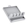 4-Slot Paint Brush Holder & Drip Tray – Plastic Organizer Brush Holder Organizer HIP Gray