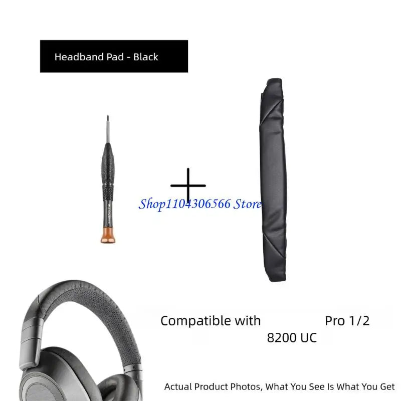 PU Leather Headphone Headband Replacement Pad – Black & Brown Headphone Headband Pad HIP