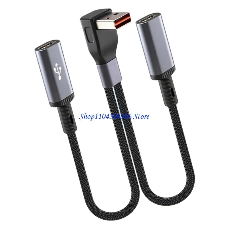 66W Dual Port USB Splitter Cable – 90° Fast Charging | HIP USB Splitter Cable HIP