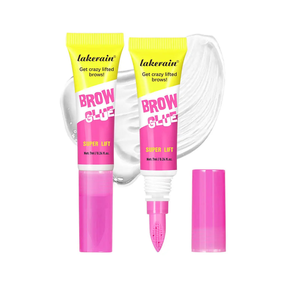 Super Lift Brow Glue Lamination Gel Crazy Lift Brow Long-lasting Strong Hold & Built-In Styling Comb Clear Eyebrow Gel Cosmetics HIP 2pcs