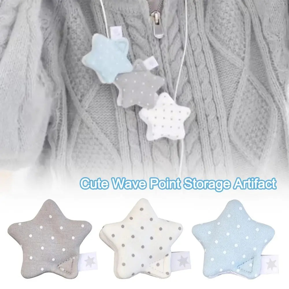 Star Cable Organizer Bag – Polka Dot Fabric Earphone Pouch Cable Organizer Bag HIP