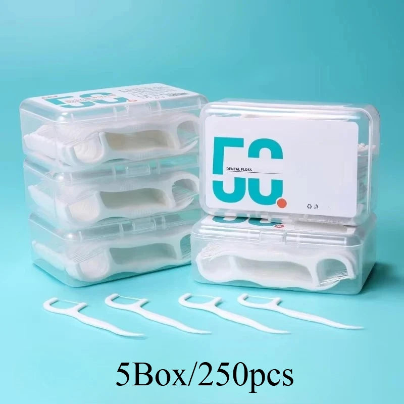 150-Pack Ultra-Fine Dental Floss Picks – Deep Clean | RUZOFO Dental Floss Picks HIP C636-5 box