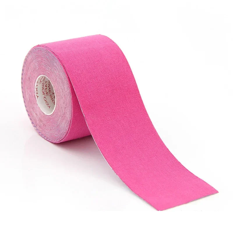 Kinesiology V-Line Face Lifting Tape 2.5cm x 5M | Skin Care Face Lifting Tape HIP C741-Pink-1pcs 2.5CMX5M