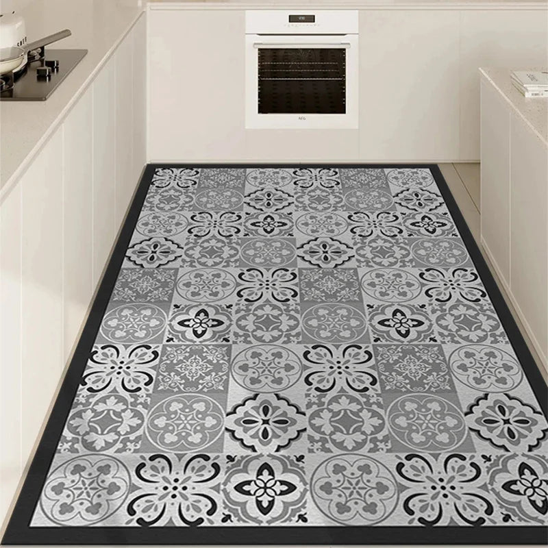 Waterproof PVC Leather Kitchen Floor Mat – Anti-Slip Rug Kitchen Floor Mat HIP GU702-P 1pc 80x200cm