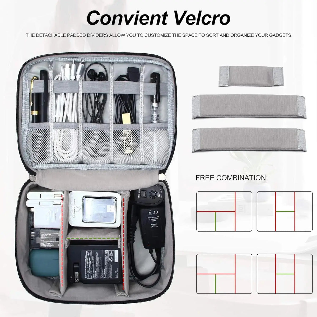 Waterproof Travel Cable Organizer Bag | USB & Tech Pouch Cable Organizer Bag HIP