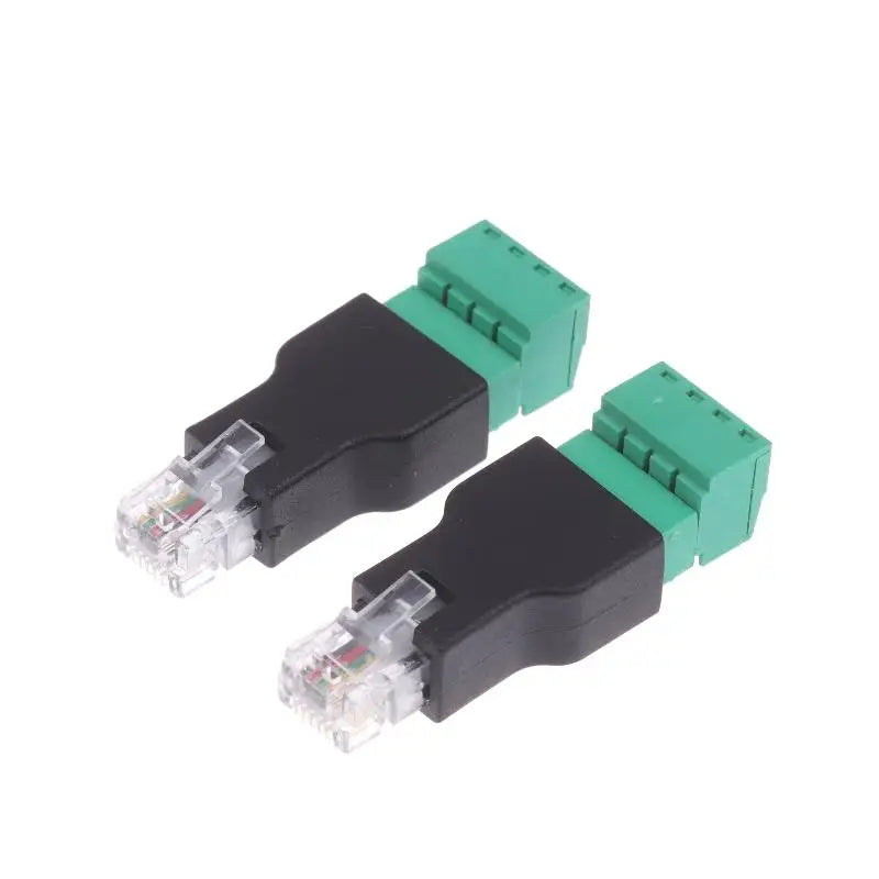 RJ11 6P4C Male to 4-Pin Screw Terminal Adapter | 1–2 Pack Phone Cable Adapter HIP A2