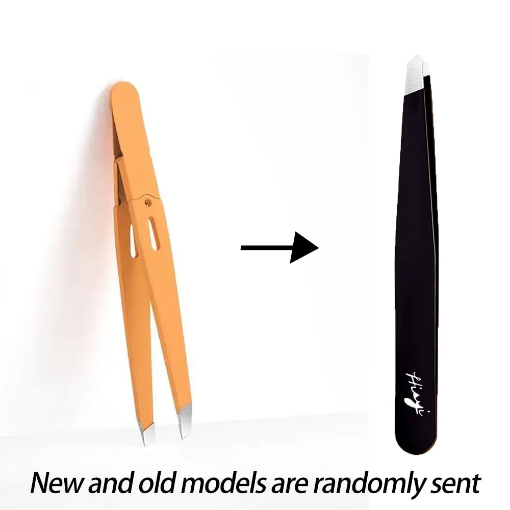 Slanted Stainless Steel Eyebrow Tweezers – Precision Brow Tool Eyebrow Tweezers HIP