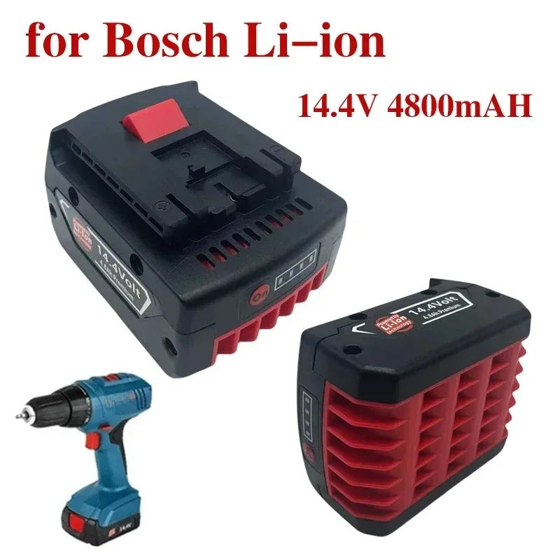 Aimjin 14.4V 4.8Ah Li-Ion Replacement Battery for Bosch Power Tool Battery HIP