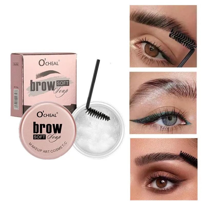 1pcs Waterproof 3D Eyebrow Styling Cream Quick-drying Makeup Eyebrow Sculpt Soap Natural Wild Brow Pomade Setting Gel Wax HIP