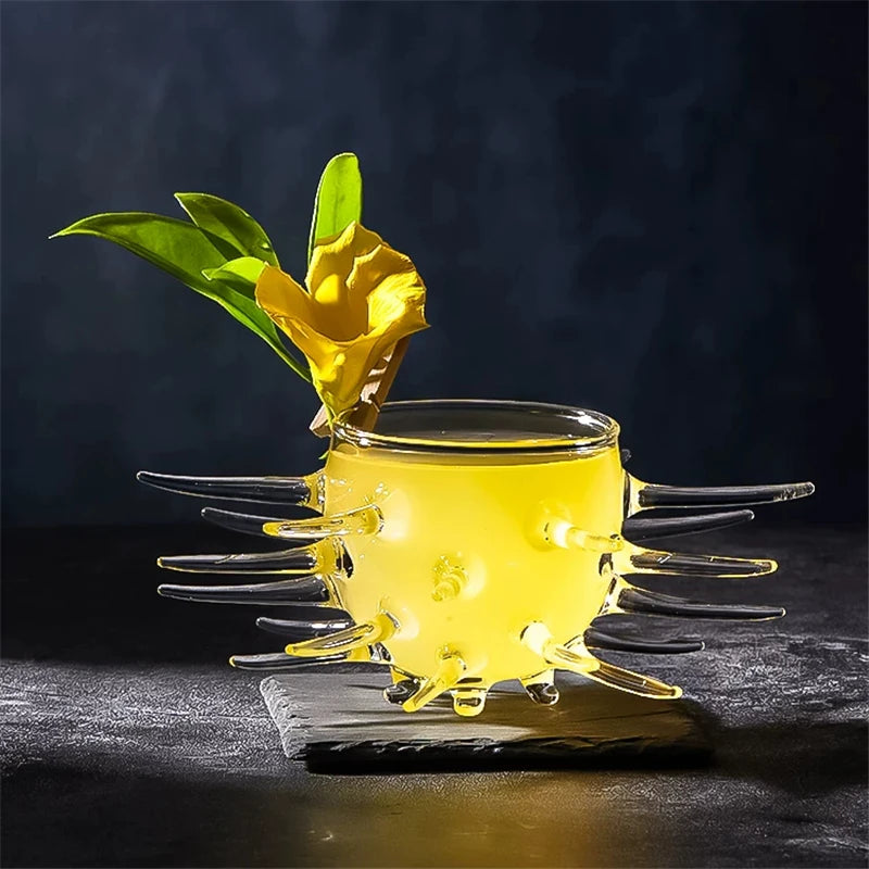 Sea Urchin Cocktail Glass – Molecular Goblet & Caviar Plate Cocktail Glass HIP