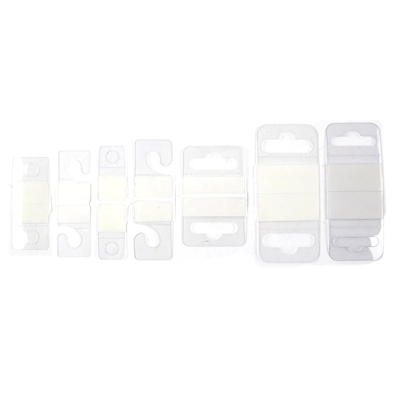 100-Pack PVC Adhesive Hang Tabs – Retail Peg Hook Hangers Retail Display Hangers HIP