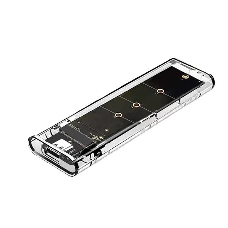 Dual Protocol M.2 SSD Enclosure – USB-C Clear Hard Disk Case SSD Enclosure Case HIP