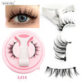 MEISHENJIE 1 Pair Magnetic Eyelashes Set Natural Mink Lashes Handmade Reusable Magnetic Eyelash Tweezers Kit Lash Makeup HIP LZ14