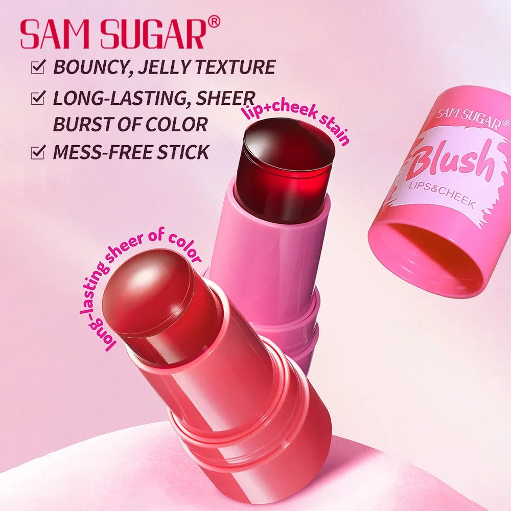 SAM SUGAR Jelly Blush Stick – 3-in-1 Lip, Cheek & Eye Tint Jelly Blush Tint Stick HIP