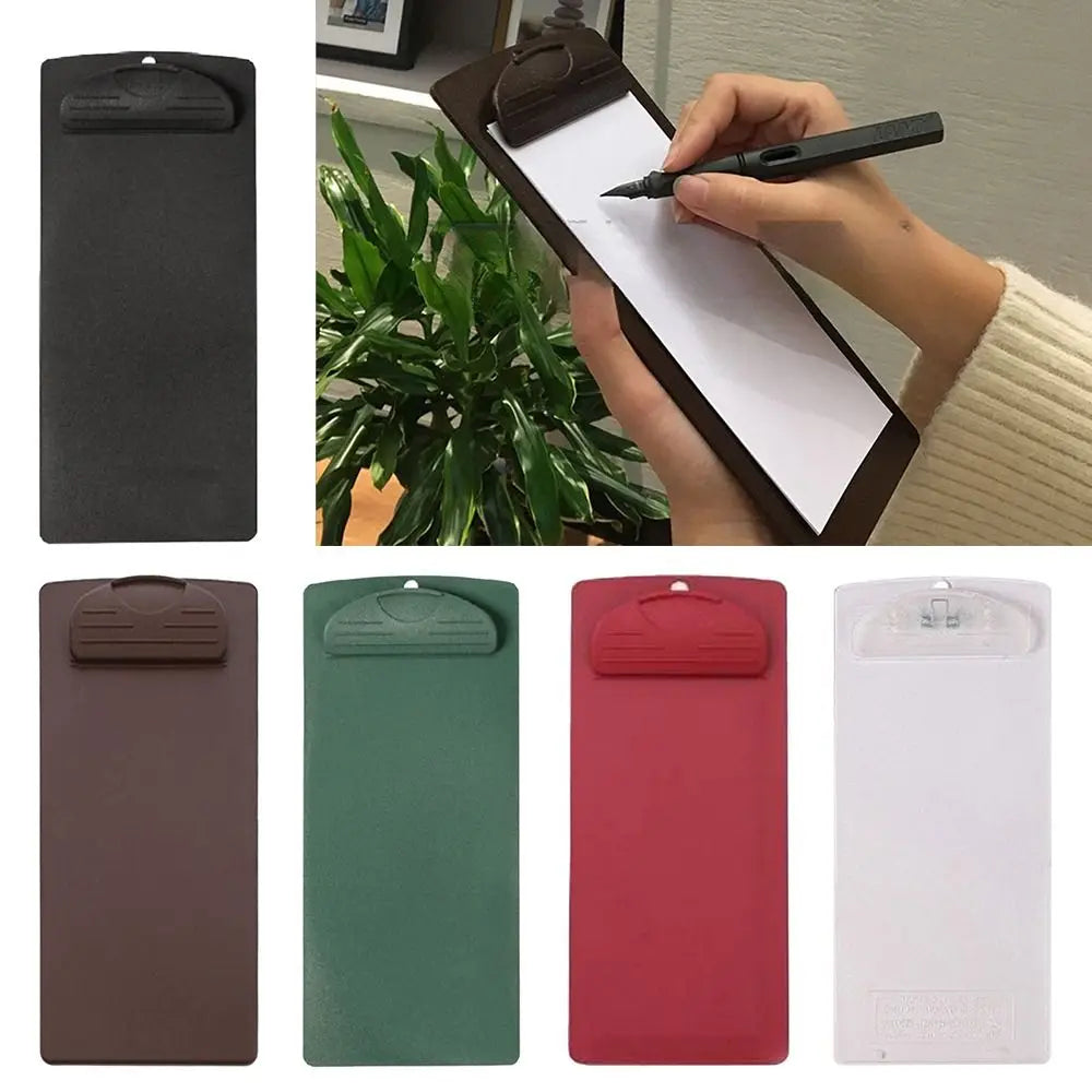 Multicolor Plastic Bill Folder Clipboard – Waterproof 10×23cm Bill Folder Clipboard HIP