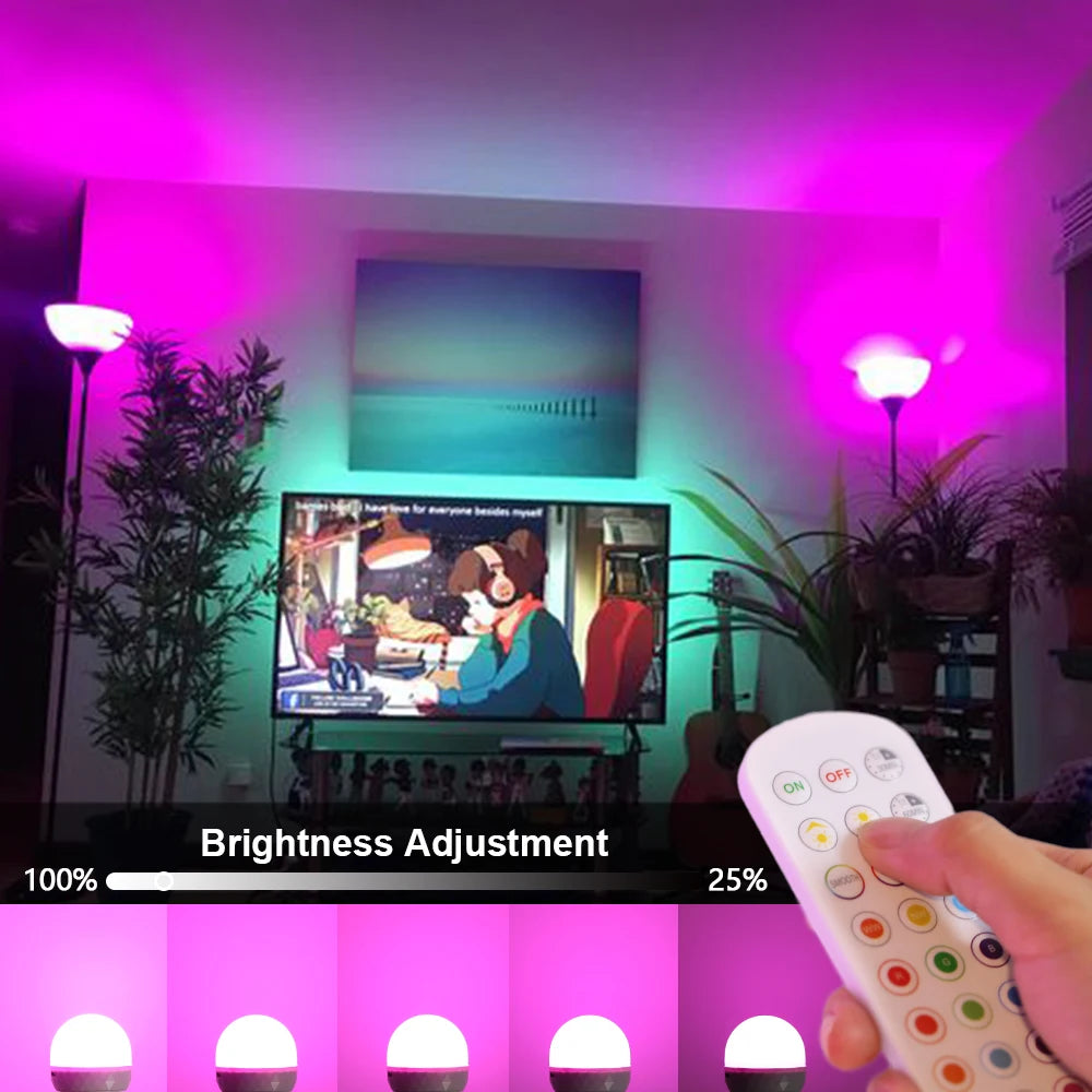 YNL RGB LED Bulb USB 5V Dimmable Remote Control E27 RGB LED Light Bulb HIP