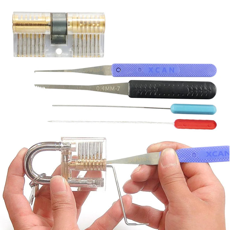 12-Piece Lock Pick & Broken Key Extractor Kit | Hand Tools Lock Pick Kit HIP