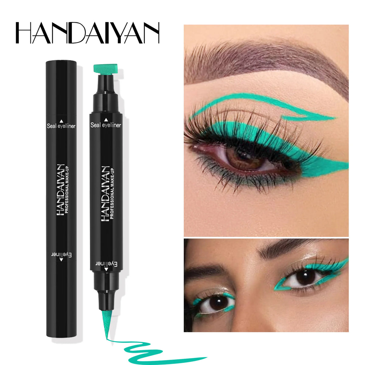 Handaiyan 2-in-1 Triangle Liquid Eyeliner Stamp – Waterproof Liquid Eyeliner Stamp HIP