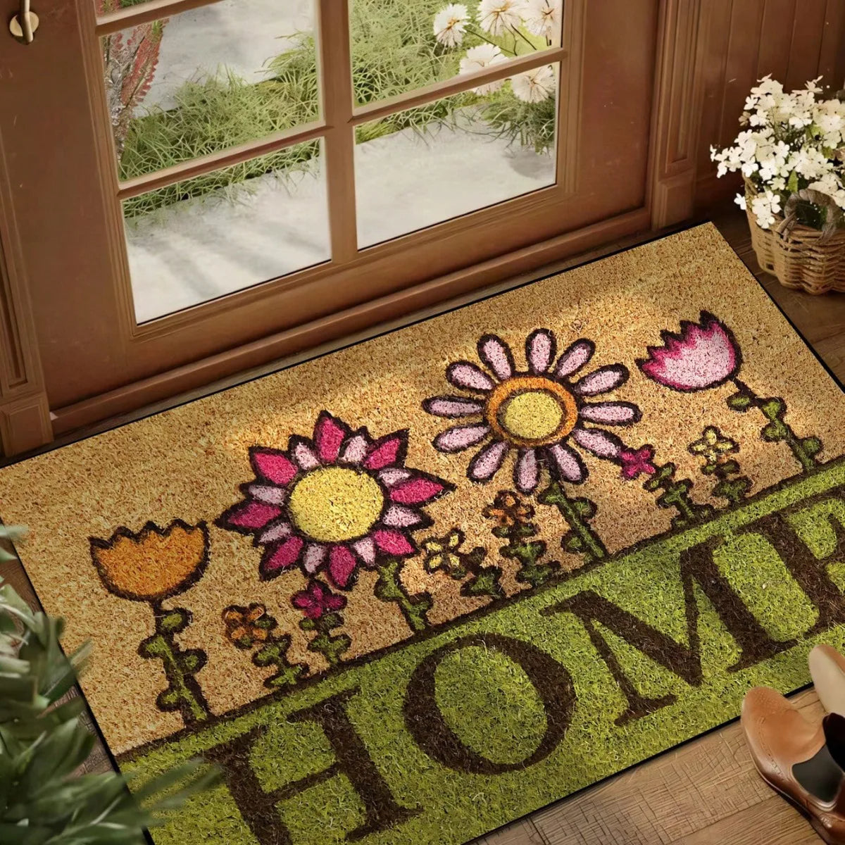 American Floral Anti-Slip Entrance Mat – Kitchen & Hallway Anti-Slip Floor Mat HIP 3 50x80cm-Felt