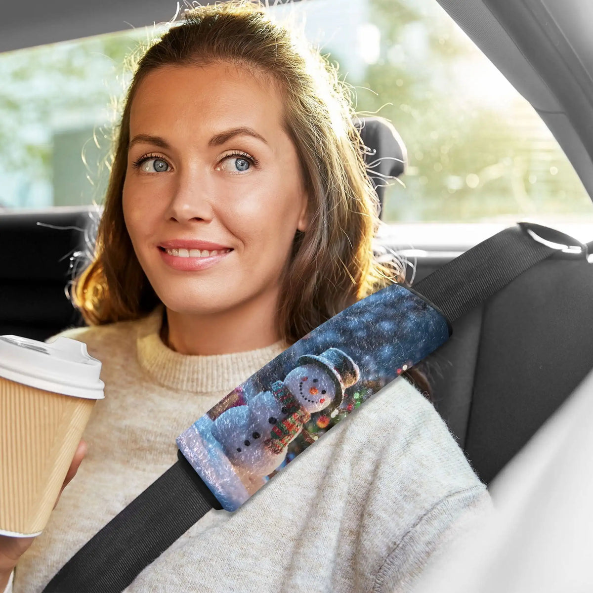 2-Pack Flannel Seat Belt Covers – Soft Padded Shoulder Strap Seat Belt Cover HIP