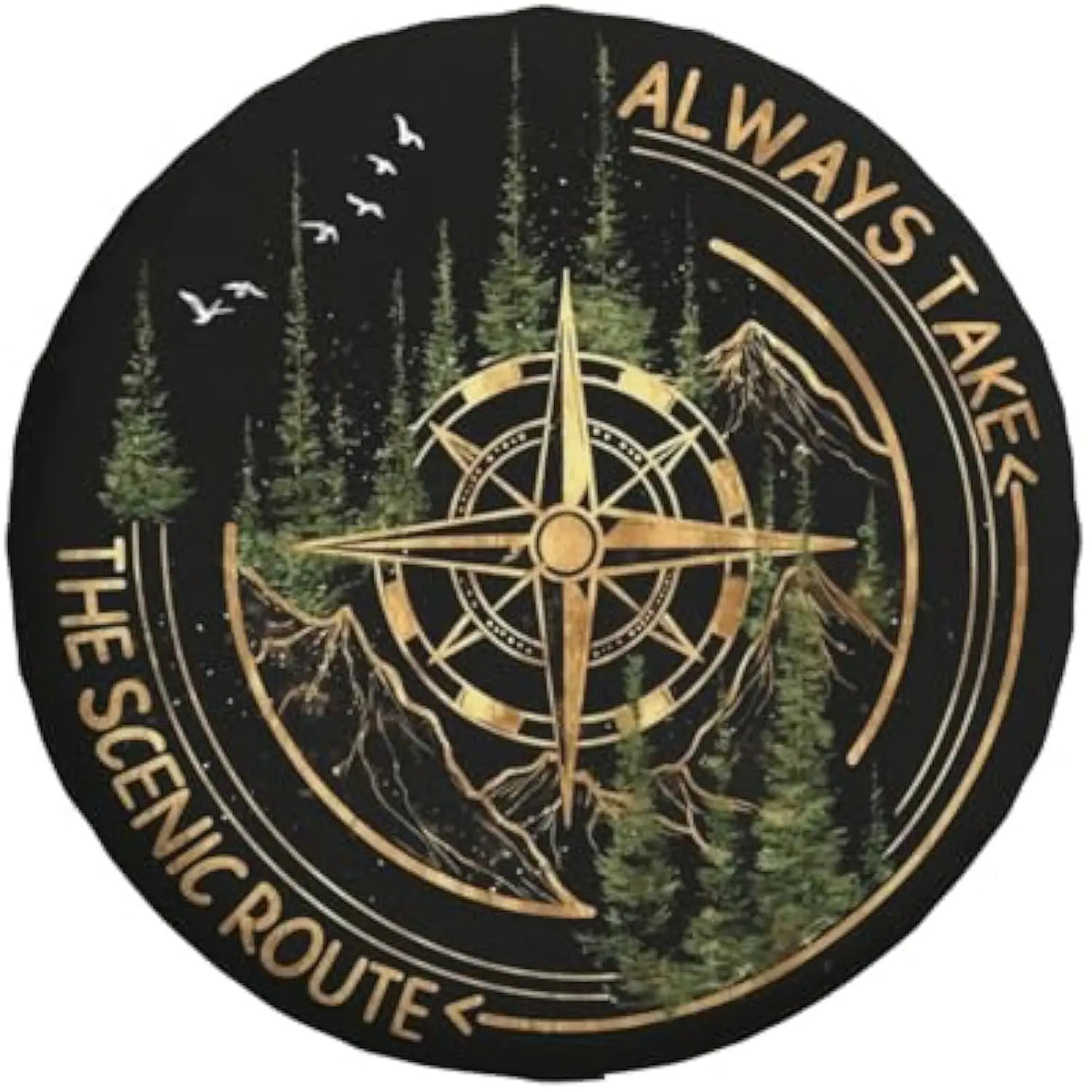 Compass Adventure Spare Tire Cover – Waterproof SUV Truck RV Spare Tire Cover HIP