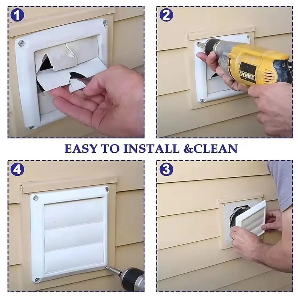 PP Louvered Air Vent Cover with Insect Screen | 3 Sizes Air Vent Cover HIP
