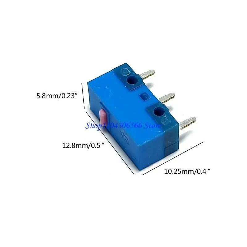 HUANO Mouse Micro Switch 2-Pack – Pink Dot, 80M Life, 3-Pin Mouse Micro Switch HIP