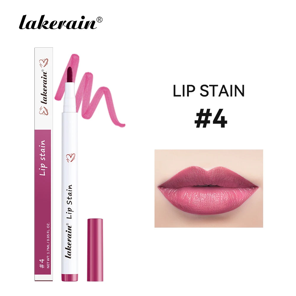 6Colors Lip Stain Pencil Liquid Lip Liner Waterproof Plumping Lip Tint Natural Matte Nude Brown Long Lasting Beauty Makeup Pen HIP 04