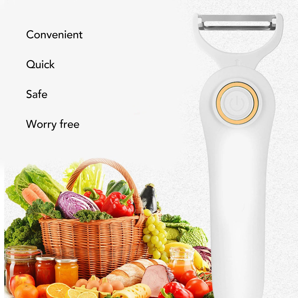 Electric Peeler Handheld USB Rechargeable Fruit Vegetables Peeler with 3 Cutter Heads for Home Handheld Electric Peeler HIP