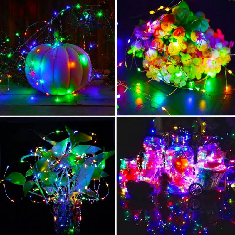 4-Pack Solar Fairy String Lights Outdoor – 8 Modes IP67 Solar String Lights HIP