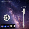 USB Car Atmosphere Lamp Galaxy Star Projector Night Light With 5/10/15 Film Discs For Bedroom Camping Decoration HIP 5 Patterns