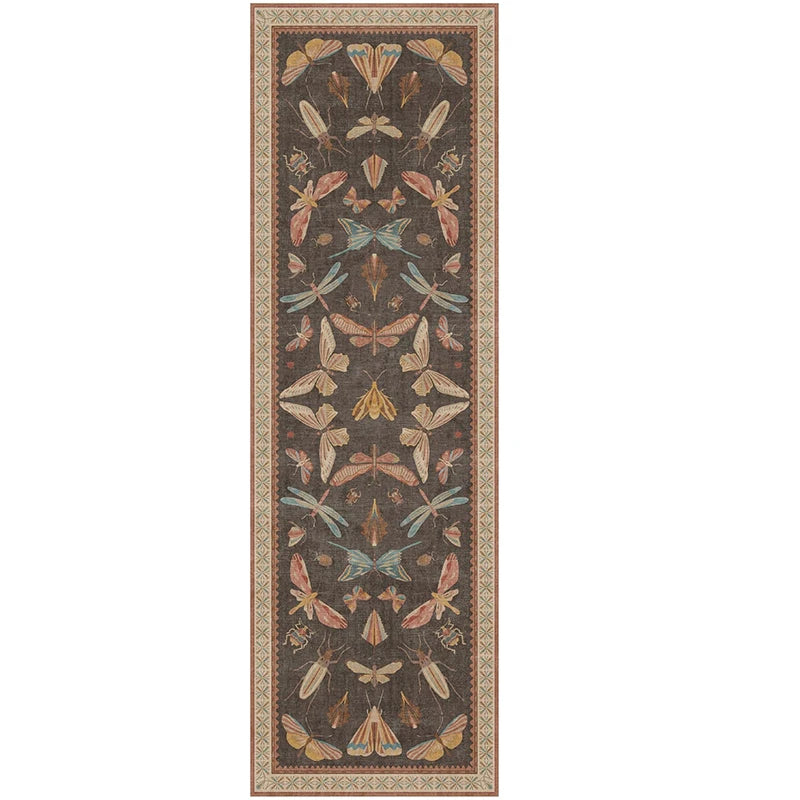 Hallway Carpet Runner Rug – Anti-Slip Machine Washable Retro Floral Hallway Runner Rug HIP GU5685-YZ 50x160cm