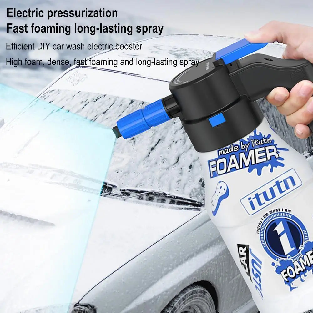 Car Wash Foam Spray Bottle Electric Foam Sprayer 1.5L Foam Generator Car Wash 2600mAh Lithium Battery Foam Lance 1h Endurance HIP