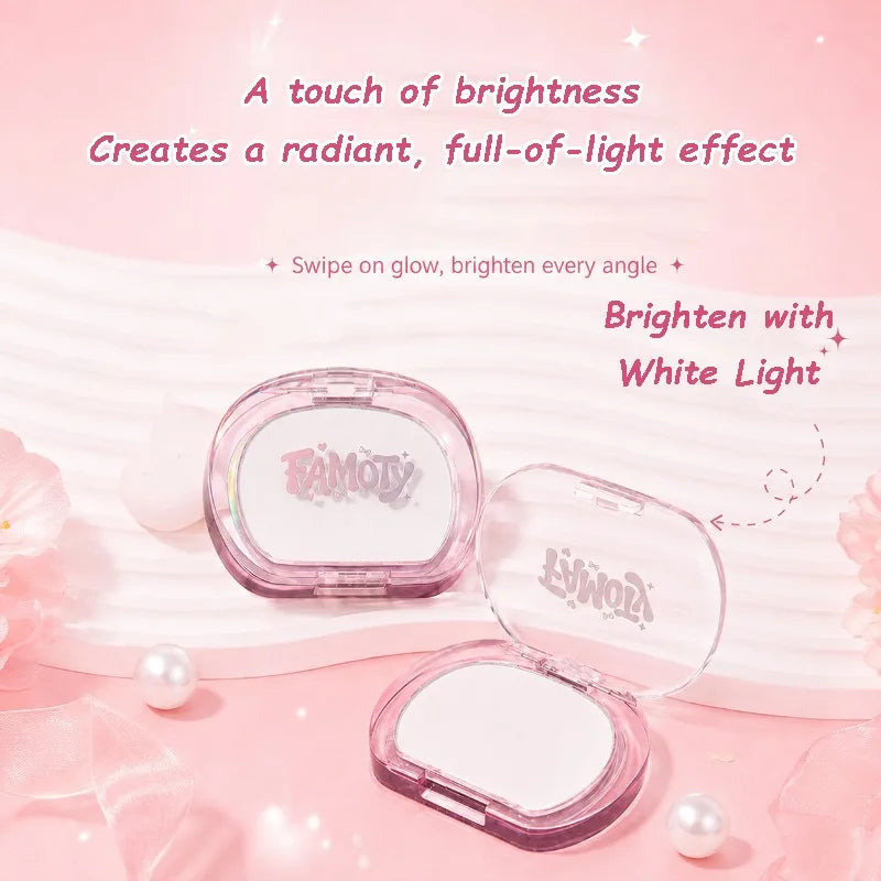 Pure White Matte Face Highlight Powder Long Lasting Smooth Finishing Powder Light Weight Daily Women Face Contour Highlighter HIP