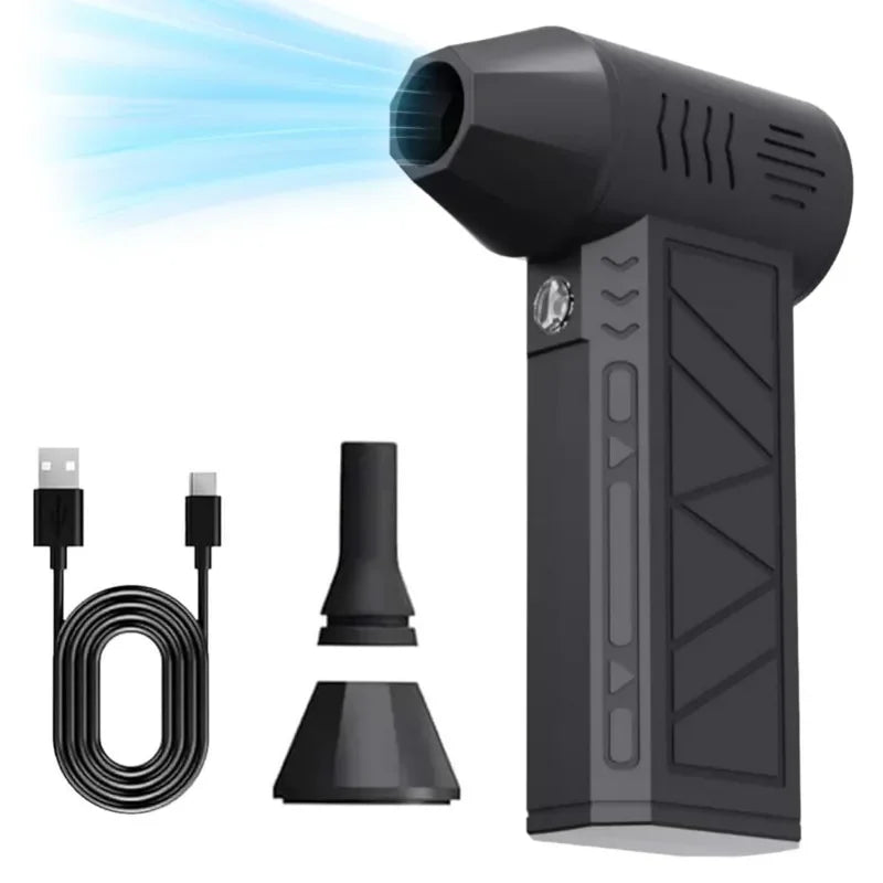 130,000 RPM Cordless Turbo Air Blower – Brushless Motor Duster Cordless Air Blower HIP Black