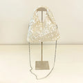 Glamorous Sequin Evening Bag – Women's Shining Shoulder Bag Sequin Evening Bag HIP Beige
