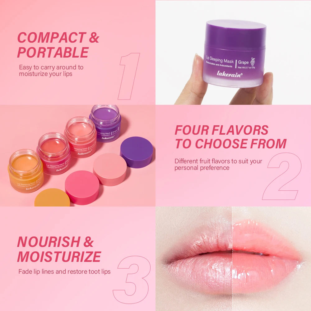 20g Moisturizing Lip Mask Night Sleeping Lips Care Maintenance Fades Lip Lines Relieves Lipitis Lip Care Products HIP