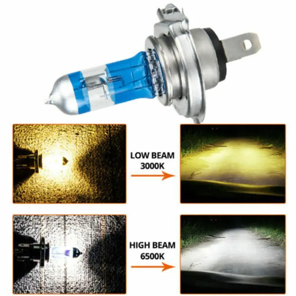 2pcs 6000k Super Bright White H7 Halogen Bulb 12V Car HeadLight Bulb h7 55w 100w Halogen Lamp Car HeadLight Replacement Bulb HIP