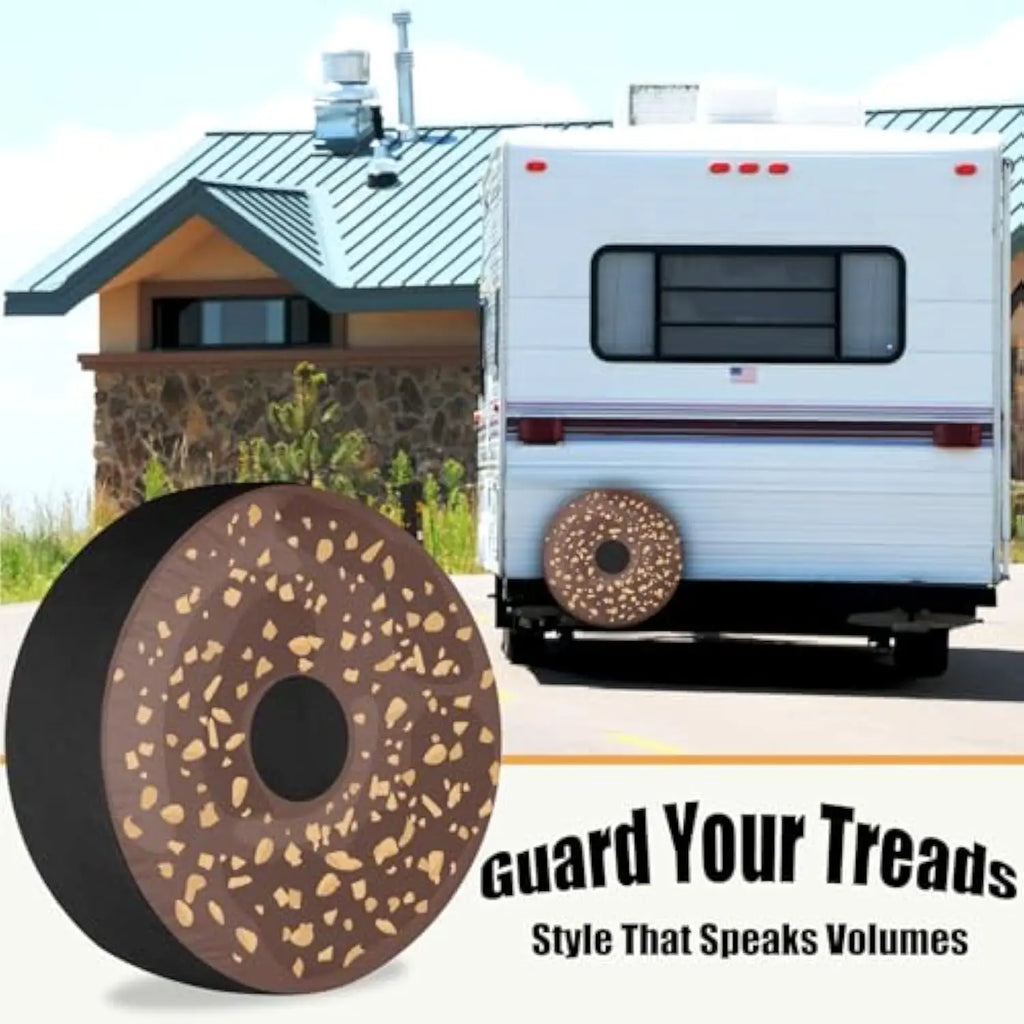 Chocolate Donut Spare Tire Cover – Weatherproof Polyester Spare Tire Cover HIP