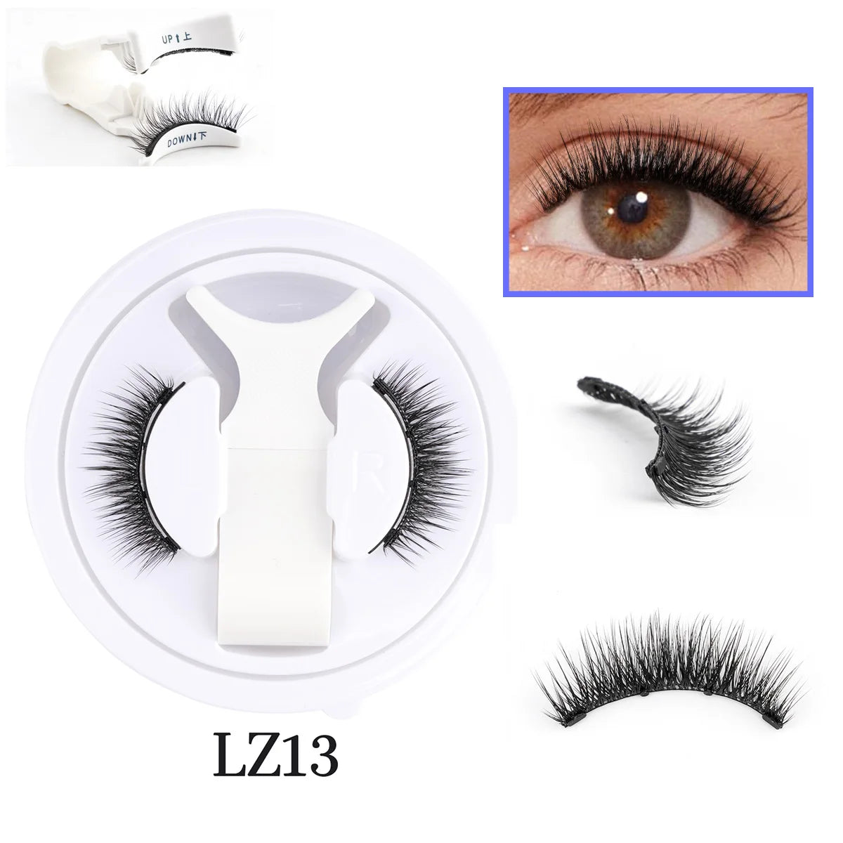 YSDO Magnetic Eyelashes Glue-free False Eyelashes Natural Eyelash Manga Lashes Soft Magnetic False Eyelashes Daily Makeup Tool HIP LZ13