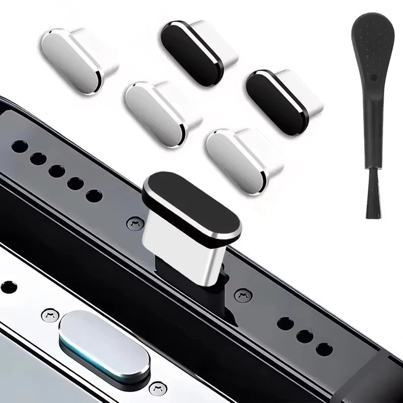 5-Pack USB-C Dust Plug Set with Cleaning Brush | Type-C Cap USB-C Port Cover HIP