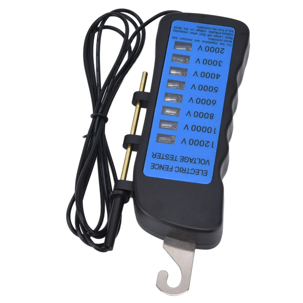 12KV Neon Fence Voltage Tester 2000 to 12000V 8 Neon Indicator Lights Waterproof Fence Tester for Farms HIP