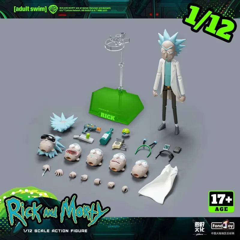 Fondjoy Rick & Morty 1/12 Scale Movable Action Figures Set Collectible Action Figure HIP