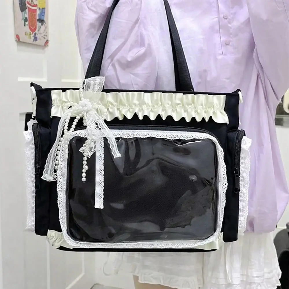 Y2K Japanese Ita Bag – Transparent Large Crossbody Tote Crossbody Tote Bag HIP