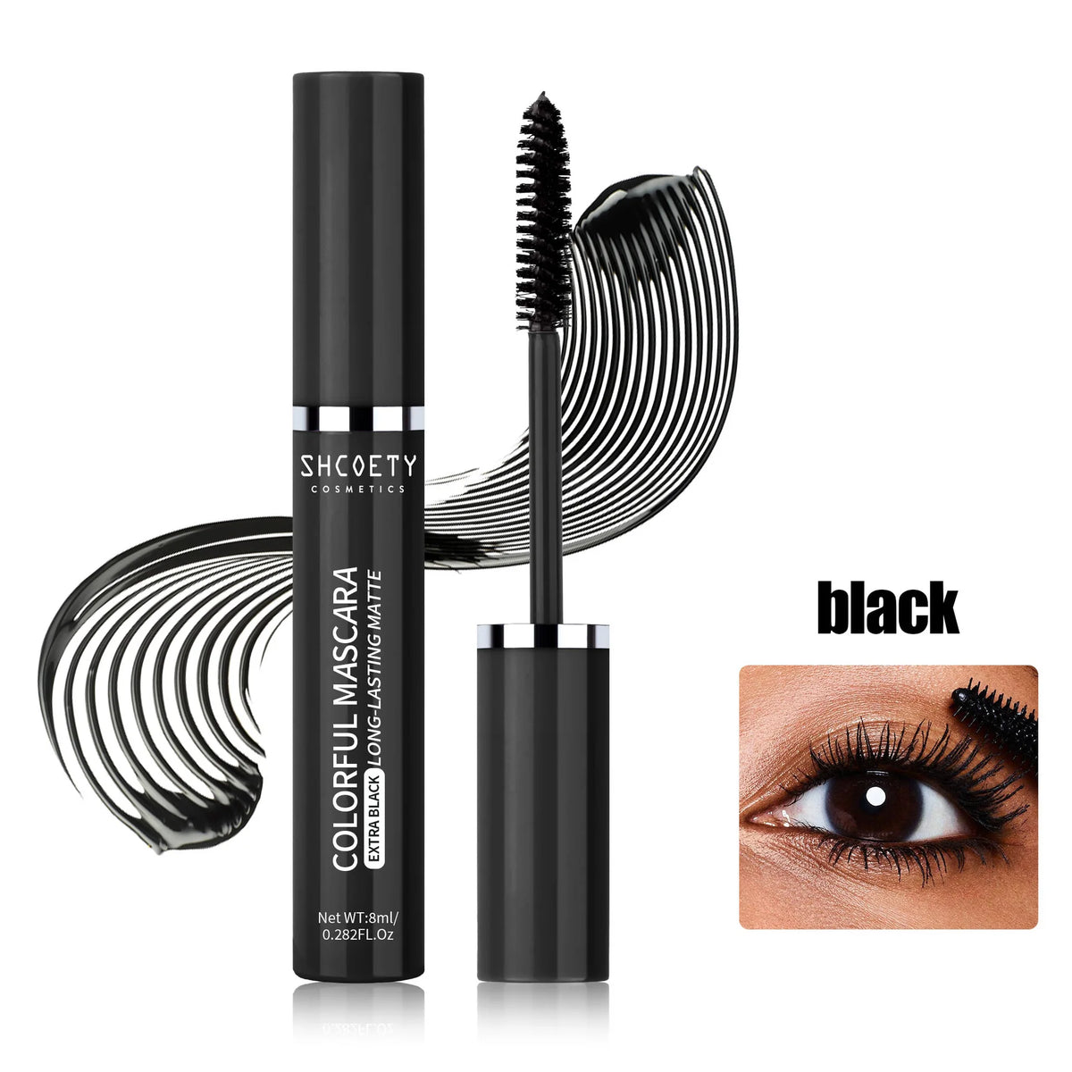 Pink Brown Eyelashes Mascara Colorful Stage Makeup Colored Mascara Cream Blue Green Lasting Waterproof Mascara Curling Eyelashes HIP B Black